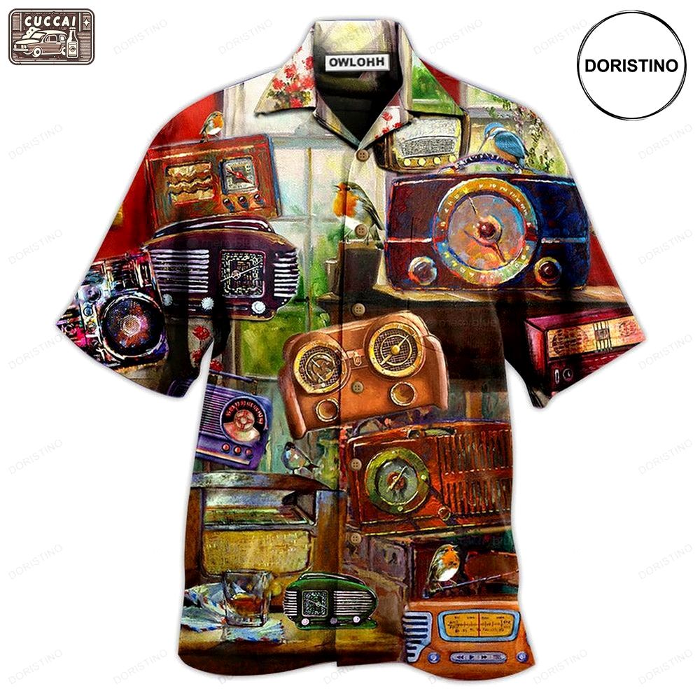 Radio a peaceful morning with radio hawaiian shirt Hawaii Shirt Shorts & Flip Flops