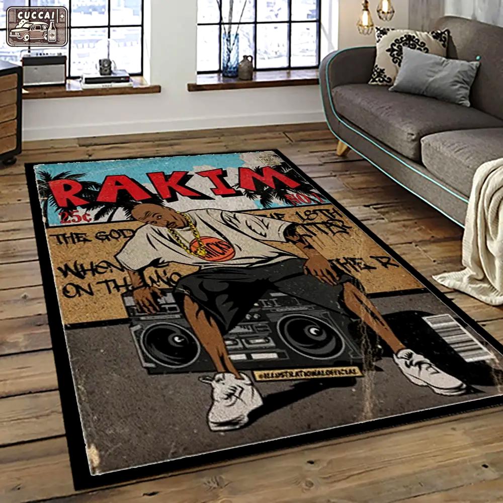 Rakim rapper hiphop music retangle carpet area rug home decor best gift for fan and friends rk18 Rectangle Rug