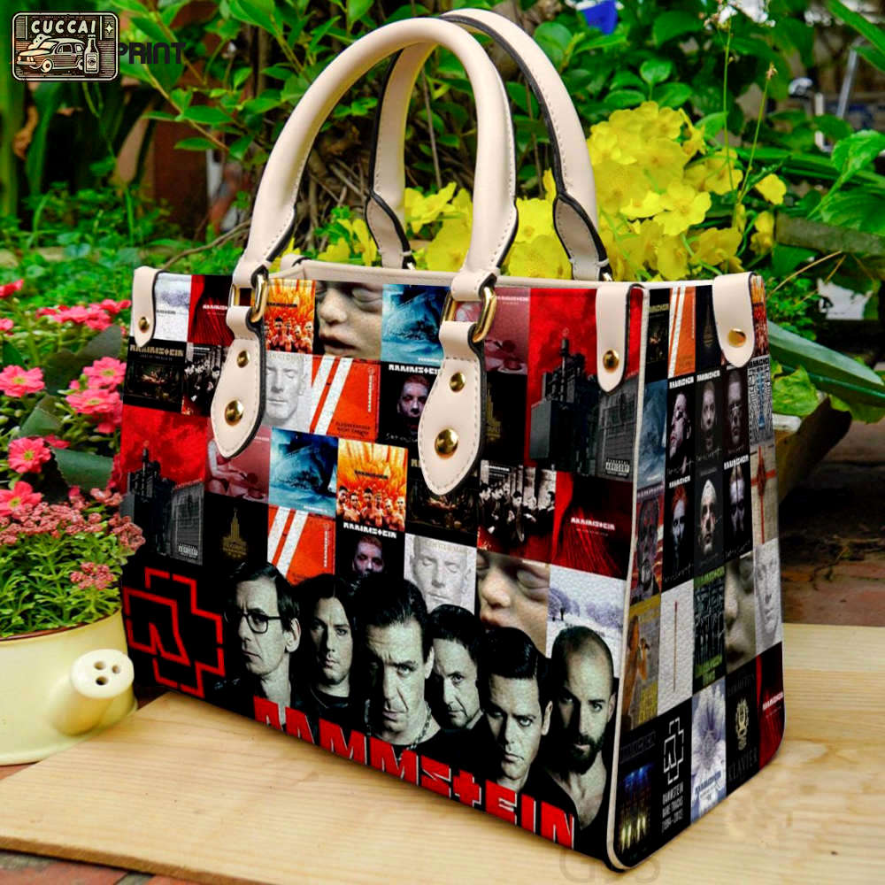 Rammstein 1a leather handbag gift for women 675 Women Leather Hand Bag