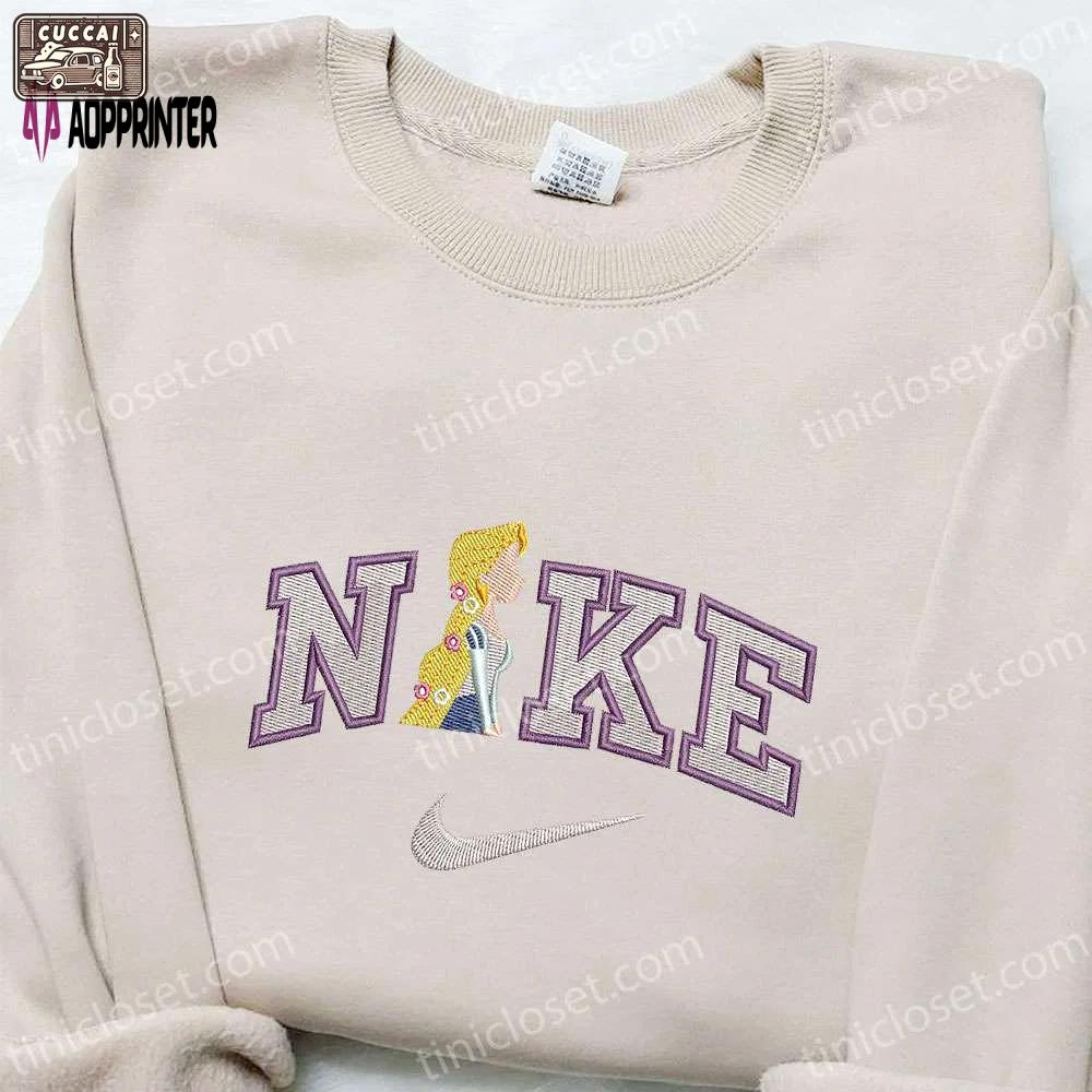 Rapunzel x nike cartoon embroidered shirt disney characters sweatshirt custom hoodie Embroidered Shirt