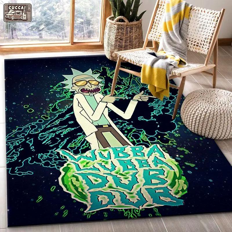 Rick and morty 77 area rug living room and bed room rug rug regtangle carpet floor decor home decor Rectangle Rug