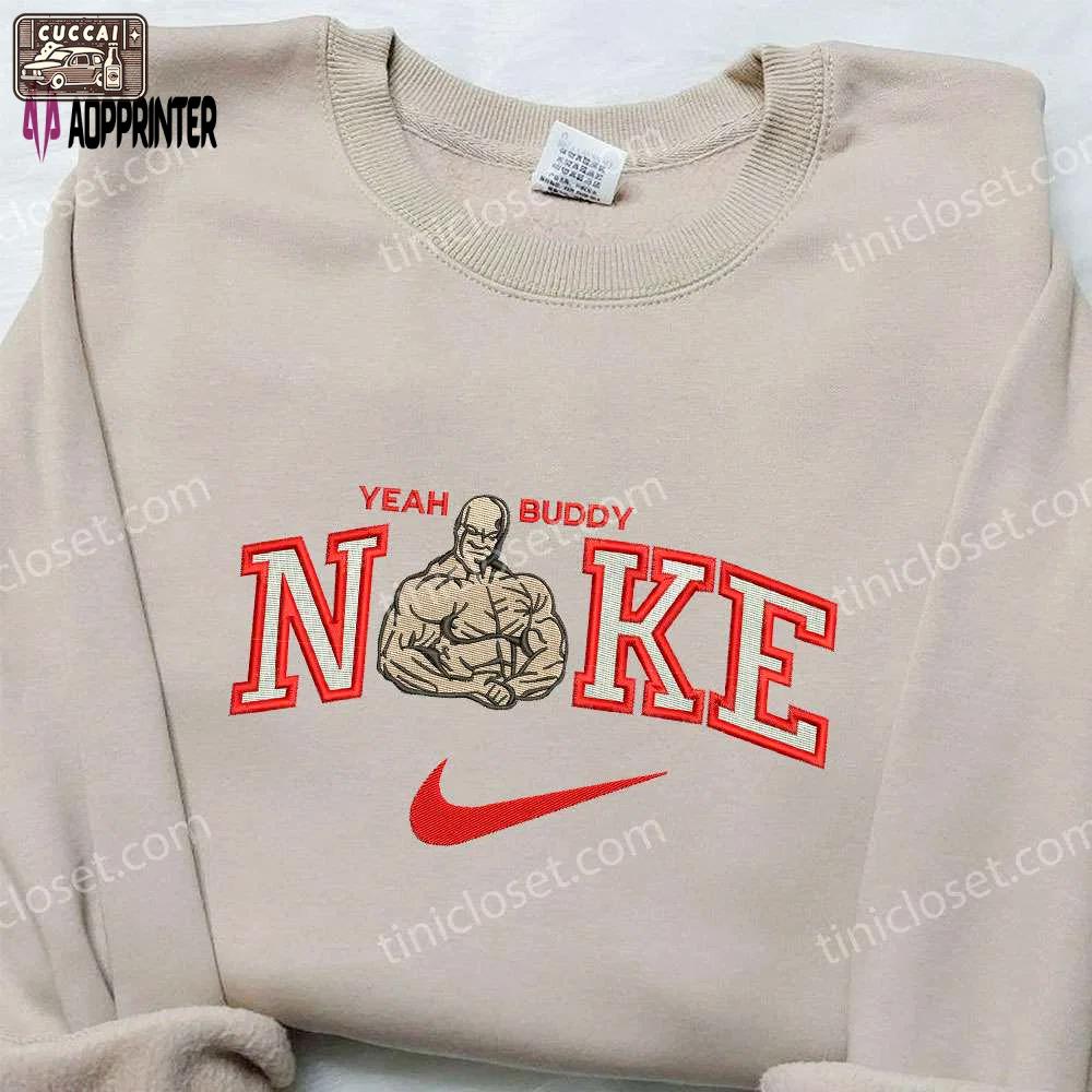 Ronnie coleman x nike embroidered hoodie & shirt: celebrity inspired apparel Embroidered Shirt