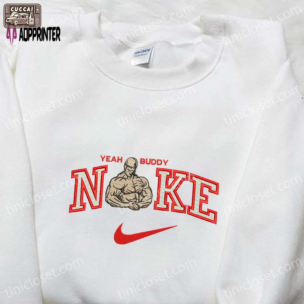Ronnie coleman x nike embroidered sweatshirt – celebrity shirt custom t-shirt Embroidered Shirt