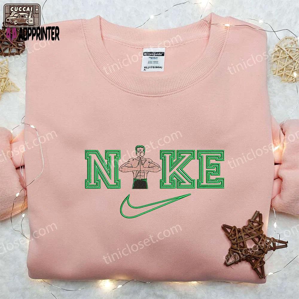 Roronoa zoro x nike hoodie & embroidered shirts: one piece & nike inspired collection Embroidered Shirt