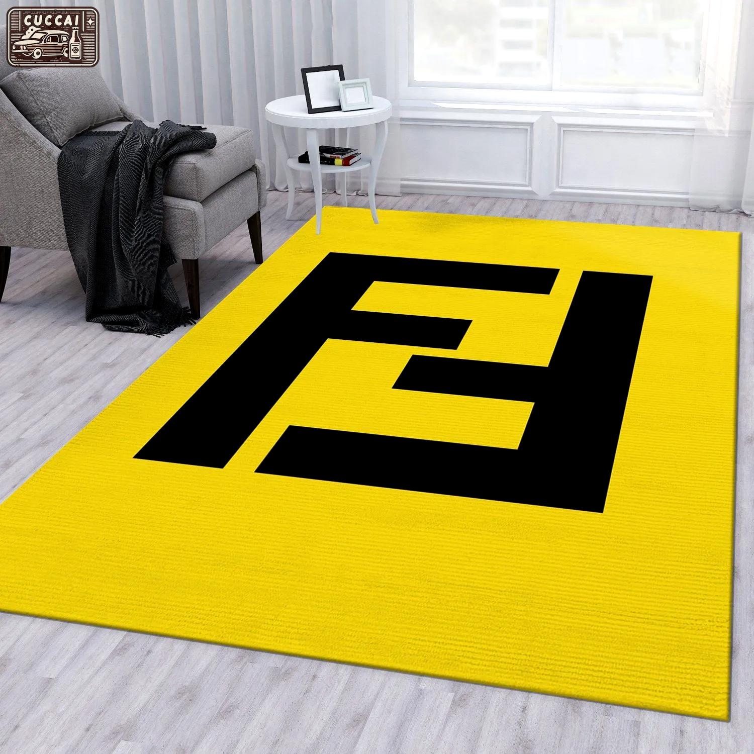 Rugs in living room and bedroom - Fendi fashion brand rug living room rug carpet family gift floor mats keep warm in winter Rectangle Rug