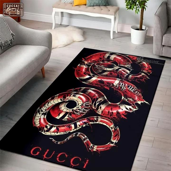 Rugs in living room and bedroom - Gucci snake black luxury area rug for living room bedroom carpet home decorations mat Rectangle Rug