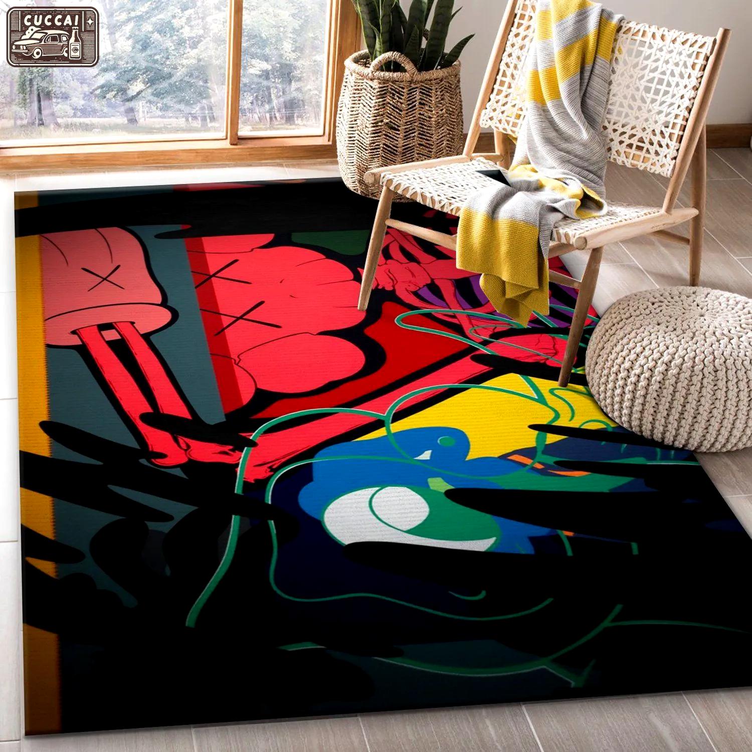 Rugs in living room and bedroom - Kaws area rug for christmas living room rug family gift floor mats keep warm in winter Rectangle Rug