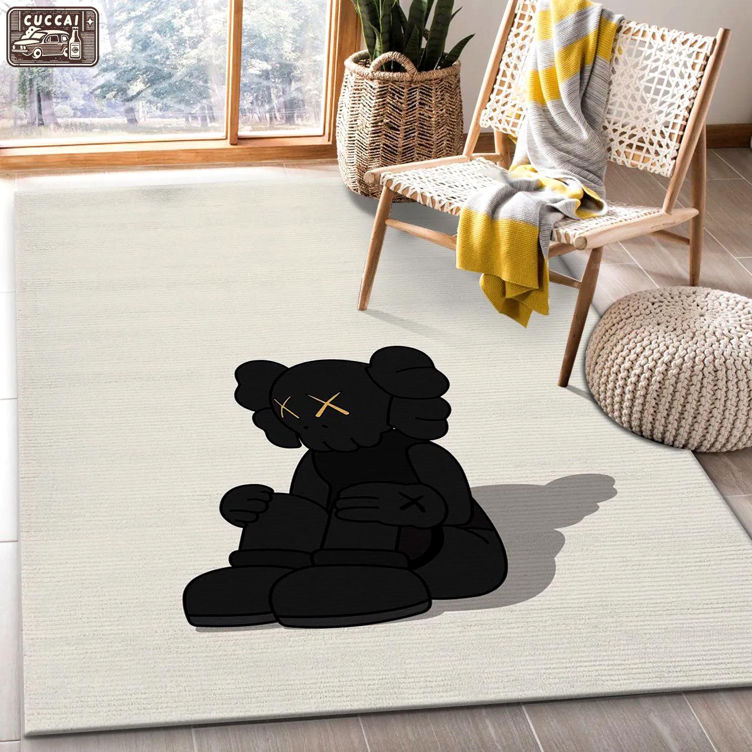 Rugs in living room and bedroom - Kaws illustration area rug living room rug carpet us gift decor Rectangle Rug