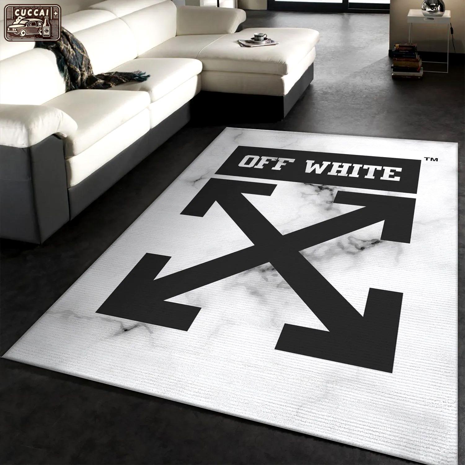Rugs in living room and bedroom - Off-white rectangle rug fashion brand rug christmas gift floor mats keep warm in winter Rectangle Rug