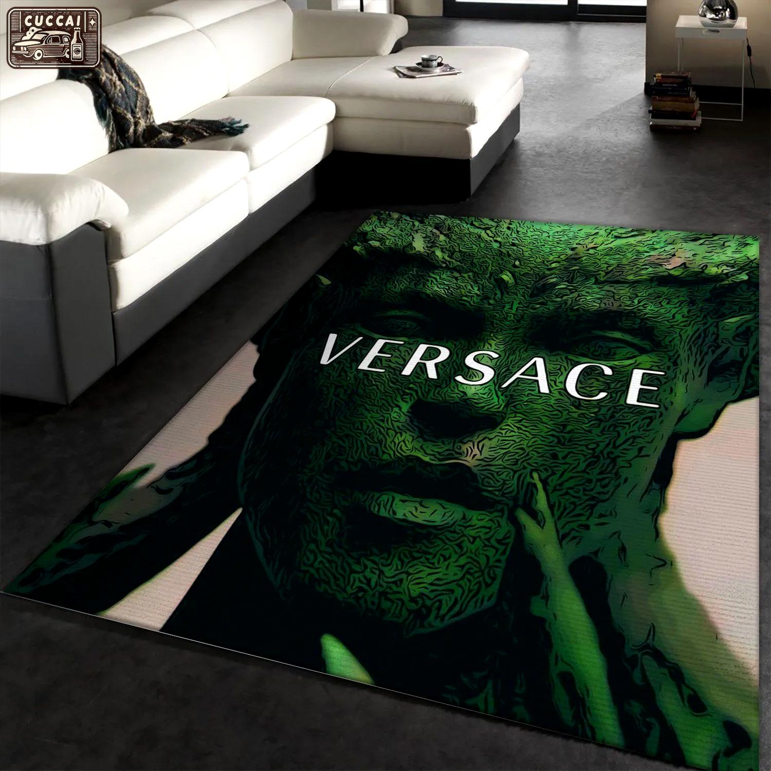 Rugs in living room and bedroom - Versace medusahead area rug living room rug christmas gift floor mats keep warm in winter Rectangle Rug