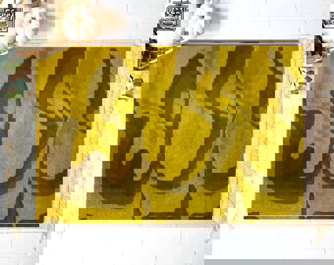 Rugs in living room and bedroom abstract wavy doormat - trippy home doormat - entryway mat- outdoor mat- vintage welcome mat- retro swirl pattern carpet- housewarming gift Rectangle Rug