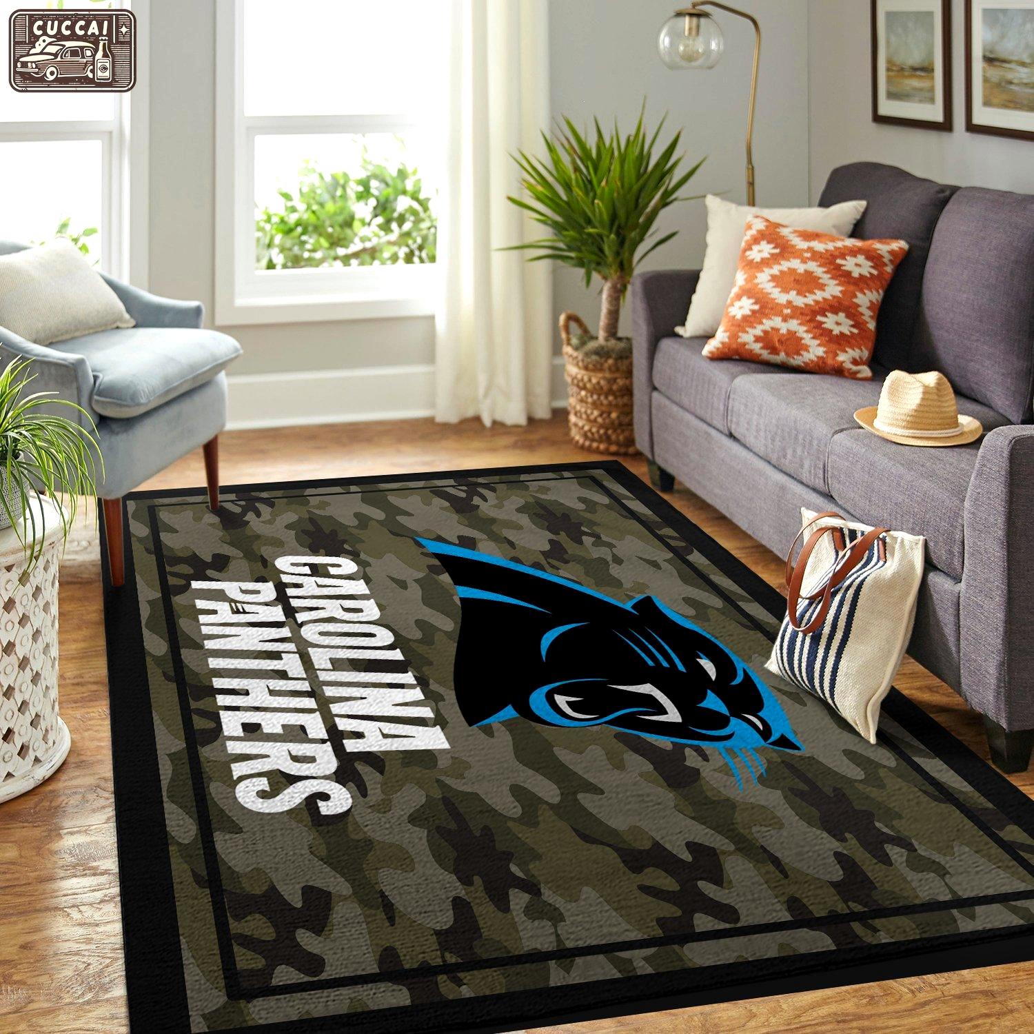 Rugs in living room and bedroom camo camouflage carolina panthers Rectangle Rug