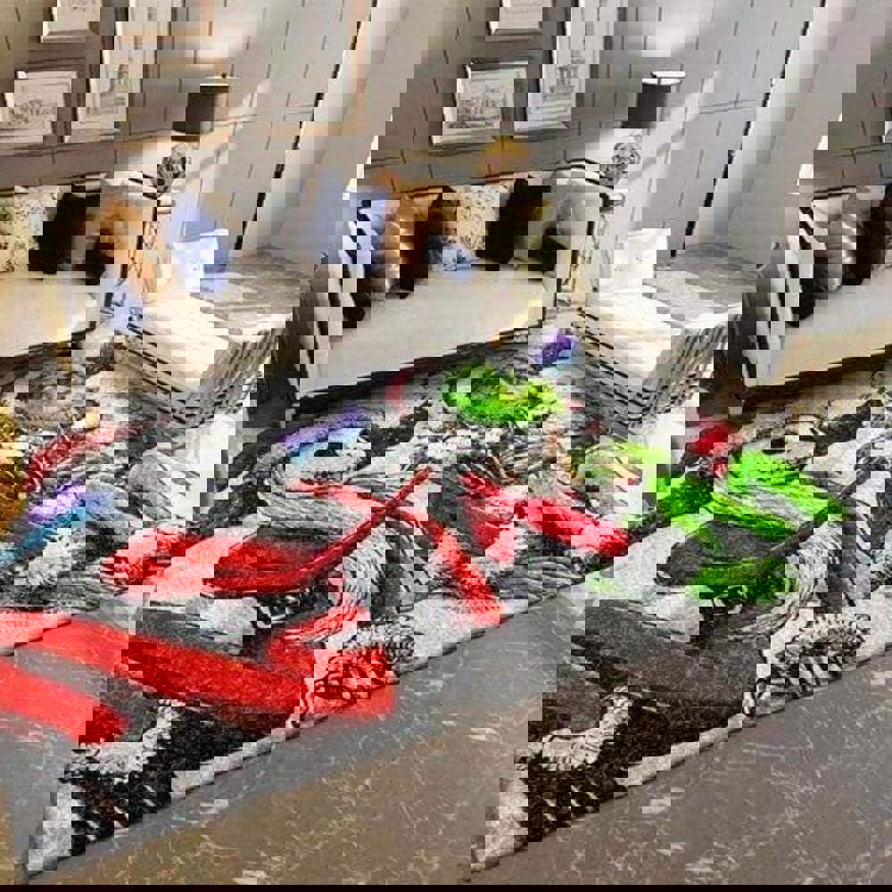 Rugs in living room and bedroom christmas santa jack skellington area rug Rectangle Rug