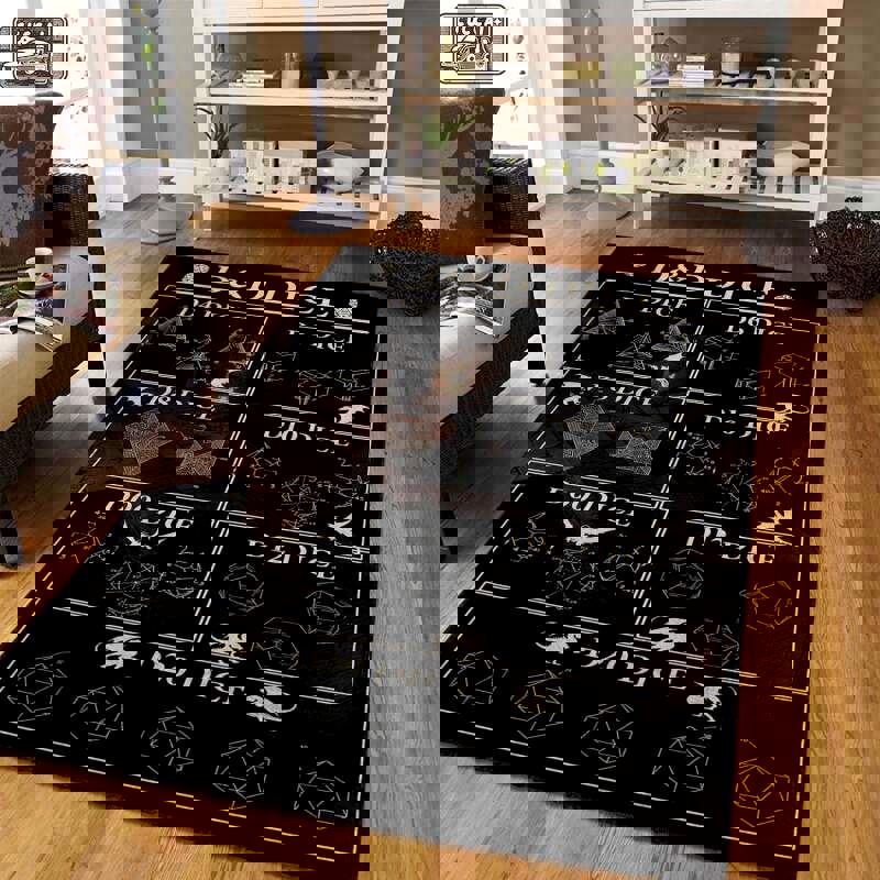 Rugs in living room and bedroom d&d dice Rectangle Rug