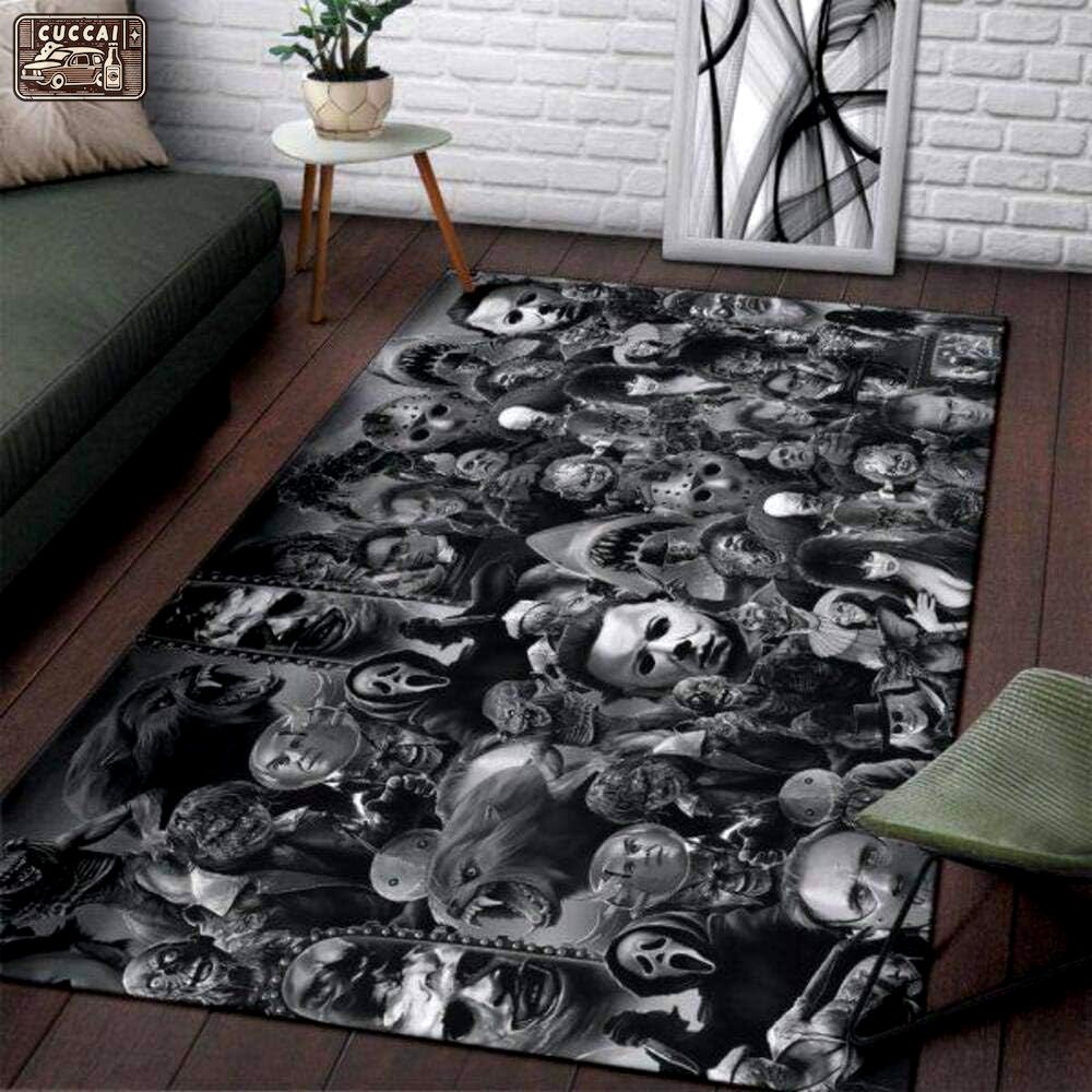 Rugs in living room and bedroom famous horror halloween area rug Rectangle Rug