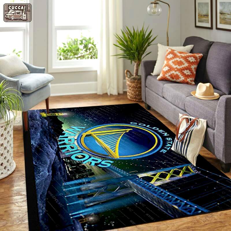 Rugs in living room and bedroom golden state warriors Rectangle Rug