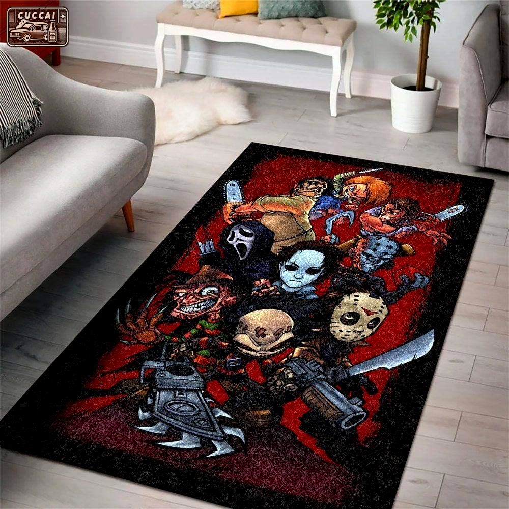 Rugs in living room and bedroom horror halloween rug Rectangle Rug