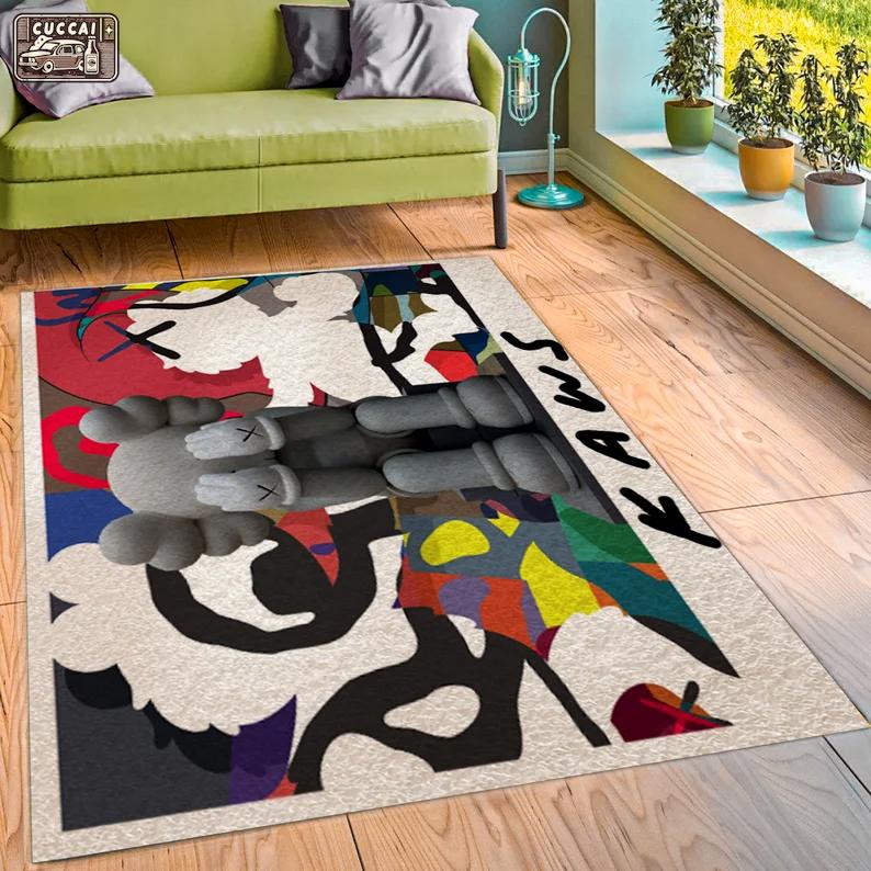 Rugs in living room and bedroom hypebeast rug- fashion hypebeast rug- hypebeast rug home decor- hypebeast rug- rug for living room- shoes rug- living room decor Rectangle Rug