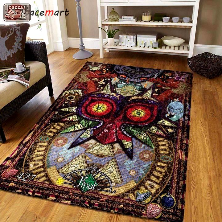 Rugs in living room and bedroom legend of zelda rug - gaming home decor rug - floor area rug- gamer room decor rug- gamer gifts- housewarming gift- modern zelda carpet Rectangle Rug