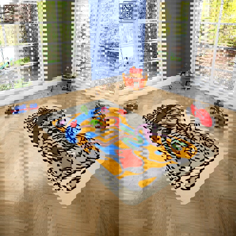 Rugs in living room and bedroom mac miller rug - faces throw rug - abstract music rug- music album rug- hiphop rug- rapper rug- mac miller lover gift- album print rug Rectangle Rug