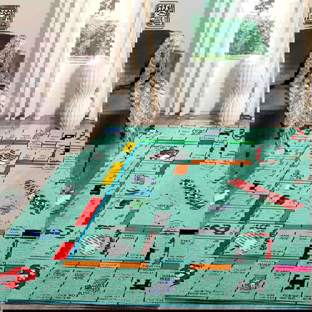 Rugs in living room and bedroom monopoly area rug gaming carpet gamer living room rugs rug regtangle carpet floor decor home decor Rectangle Rug