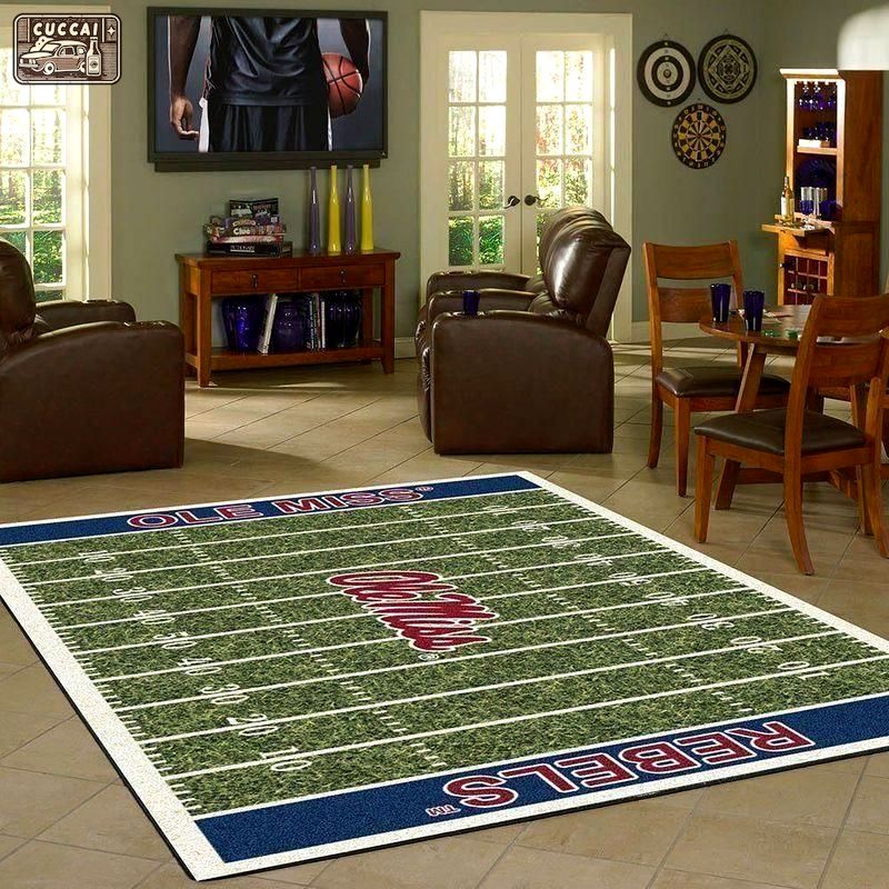 Rugs in living room and bedroom nal football ole miss rebels home field area rug - mississippi football home decor - homebeautyus Rectangle Rug