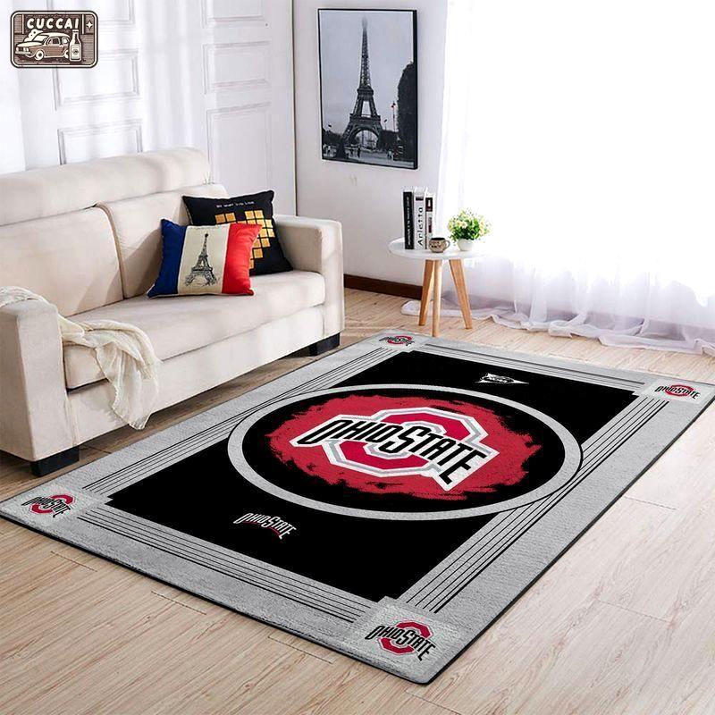 Rugs in living room and bedroom ohio state buckeyes area rug ncaa football basketball team logo carpet living room rugs floor decor Rectangle Rug
