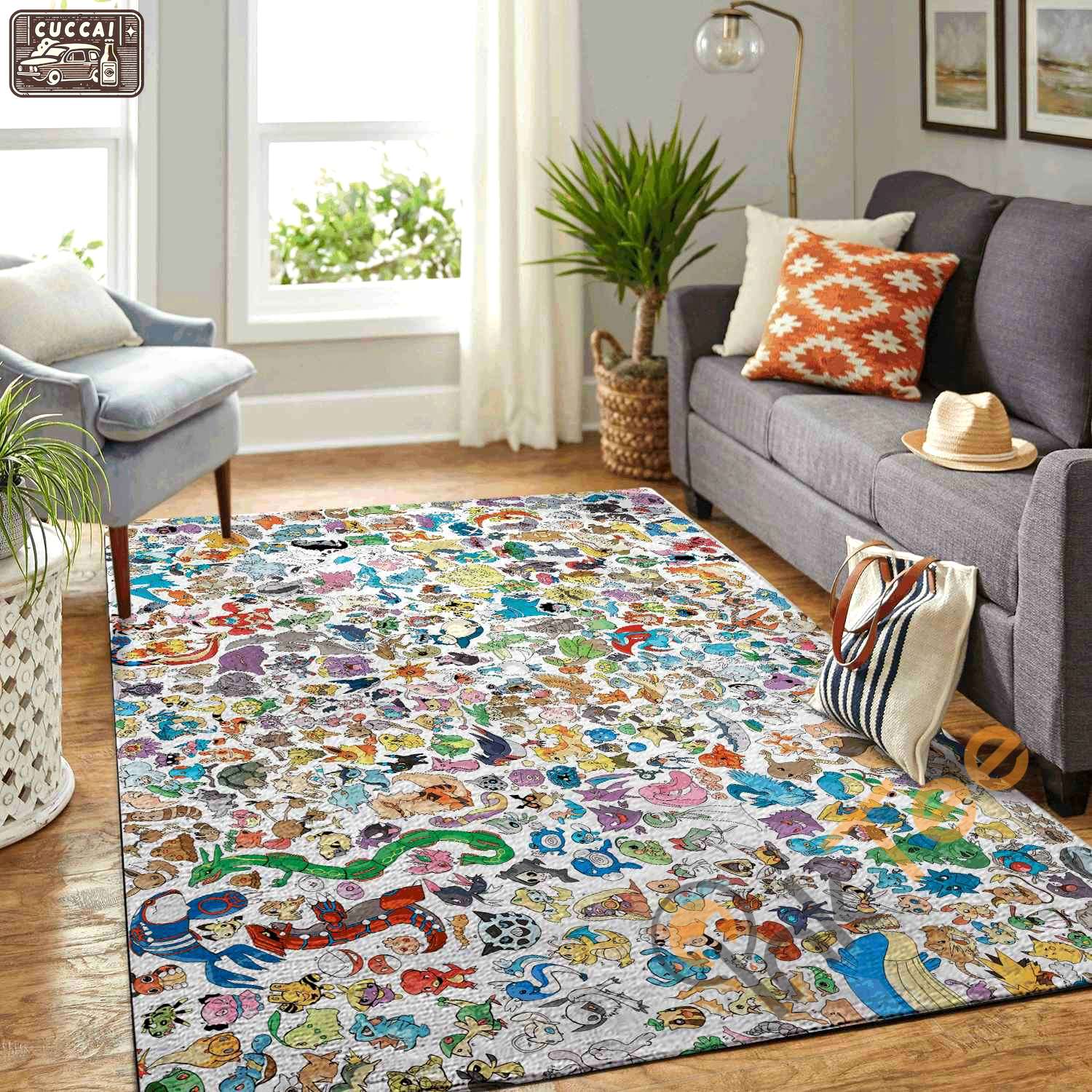 Rugs in living room and bedroom pokemon area rug Rectangle Rug