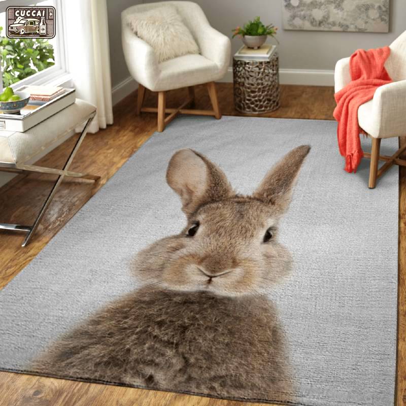 Rugs in living room and bedroom rabbit colorful – animals colorful area rug carpet Rectangle Rug
