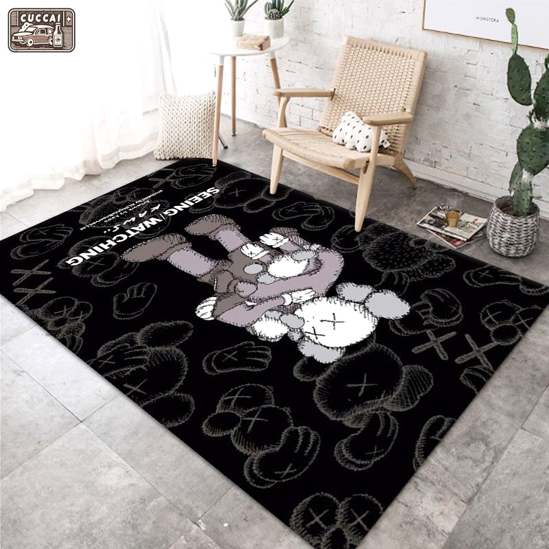 Rugs in living room and bedroom supreme kaws area rug carpet living room rug gift home decor Rectangle Rug