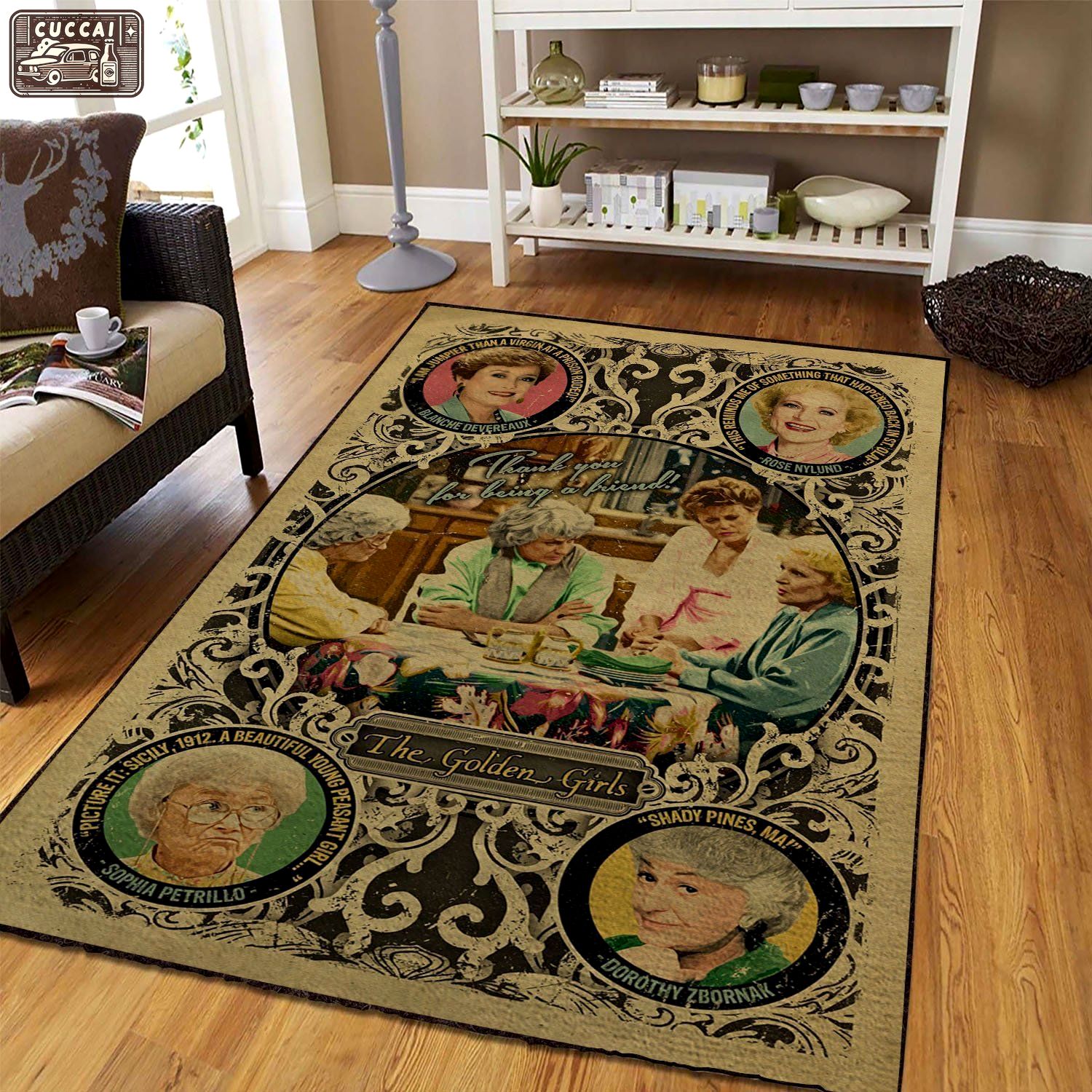 Rugs in living room and bedroom the golden girls area rug floor decor area rug - rug living room - rug home decor Rectangle Rug