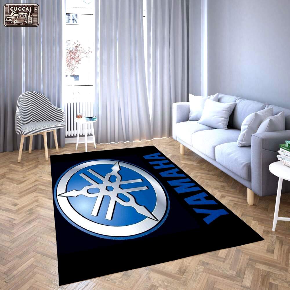 Rugs in living room and bedroom yamaha area rug blue logo living room carpet rug regtangle carpet floor decor home decor Rectangle Rug