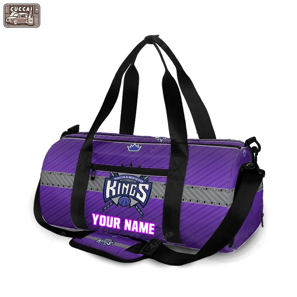 Sacramento kings emblem texture5 personalized name travel bag gym bag 2266 Travel Bag