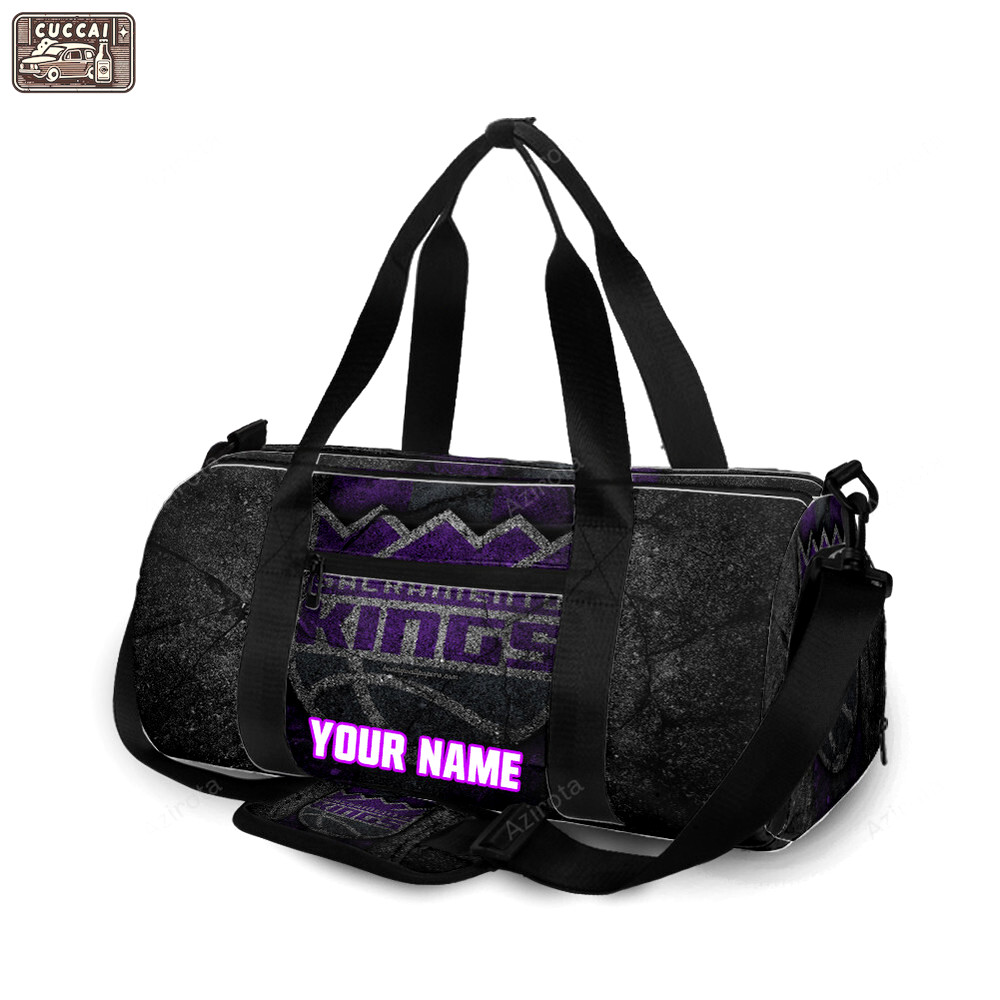 Sacramento kings emblem wall personalized name travel bag gym bag 2317 Travel Bag