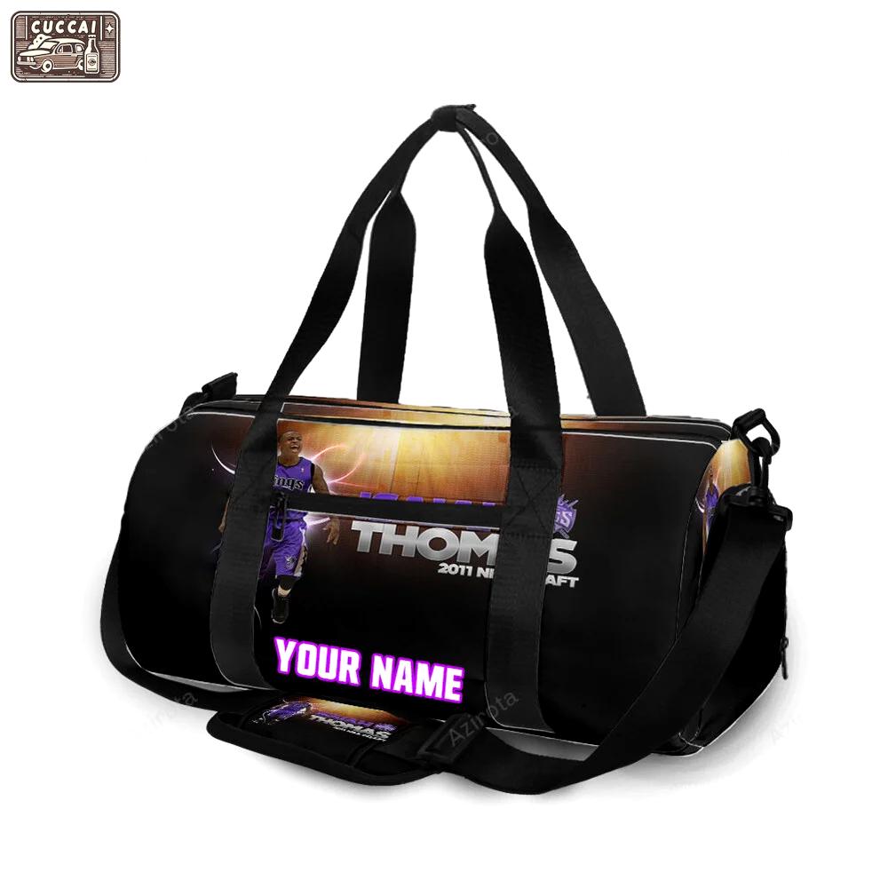 Sacramento kings isaiah thomas 22 texture2 personalized name travel bag gym bag 2301 Travel Bag