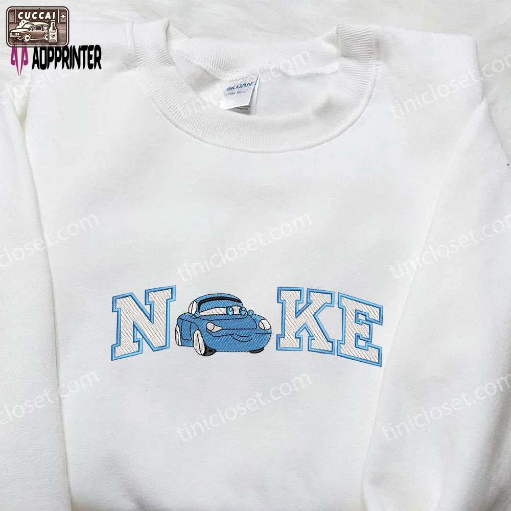 Sally carrera x nike embroidered sweatshirt: cars inspired shirt Embroidered Shirt