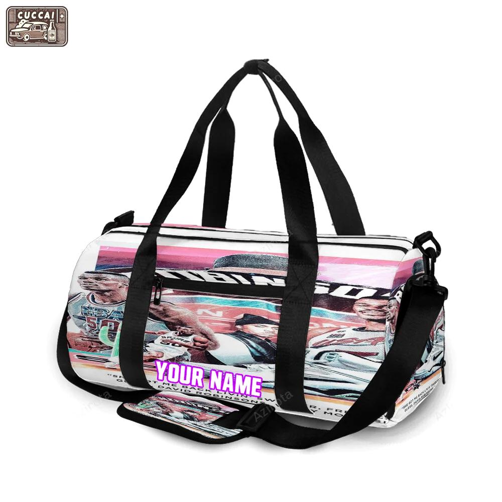 San antonio spurs david robinson2 personalized name travel bag gym bag 2389 Travel Bag