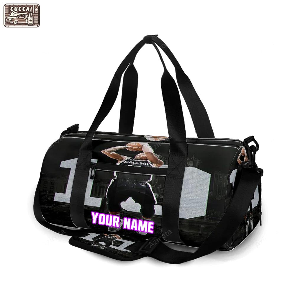 San antonio spurs demar derozan6 personalized name travel bag gym bag 2392 Travel Bag