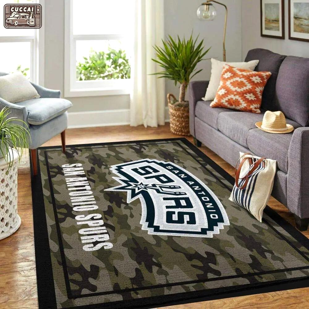 San antonio spurs nba living room christmas gift rug regtangle carpet v8322 Rectangle Rug