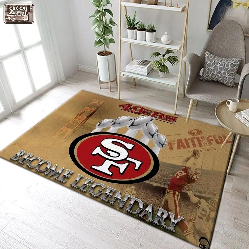 San francisco 49ers nfl 35 area rug living room bedroom rug regtangle carpet Rectangle Rug