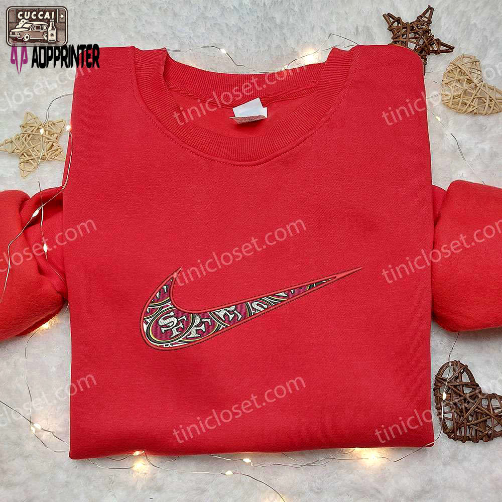 San francisco 49ers x nike embroidered sweatshirt – nfl sport team shirt Embroidered Shirt