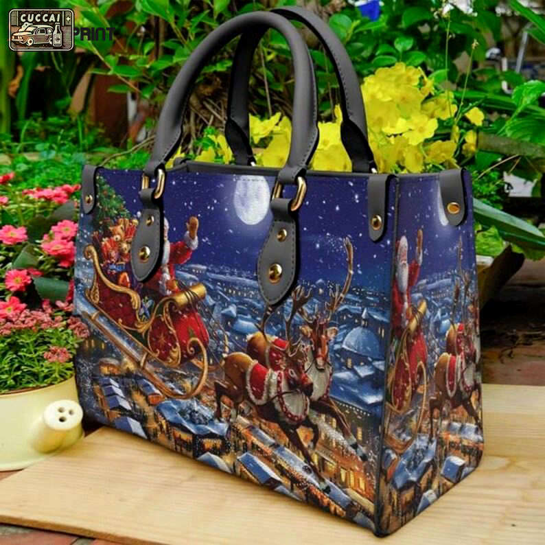 Santa claus 6 leather handbag 3316 Women Leather Hand Bag