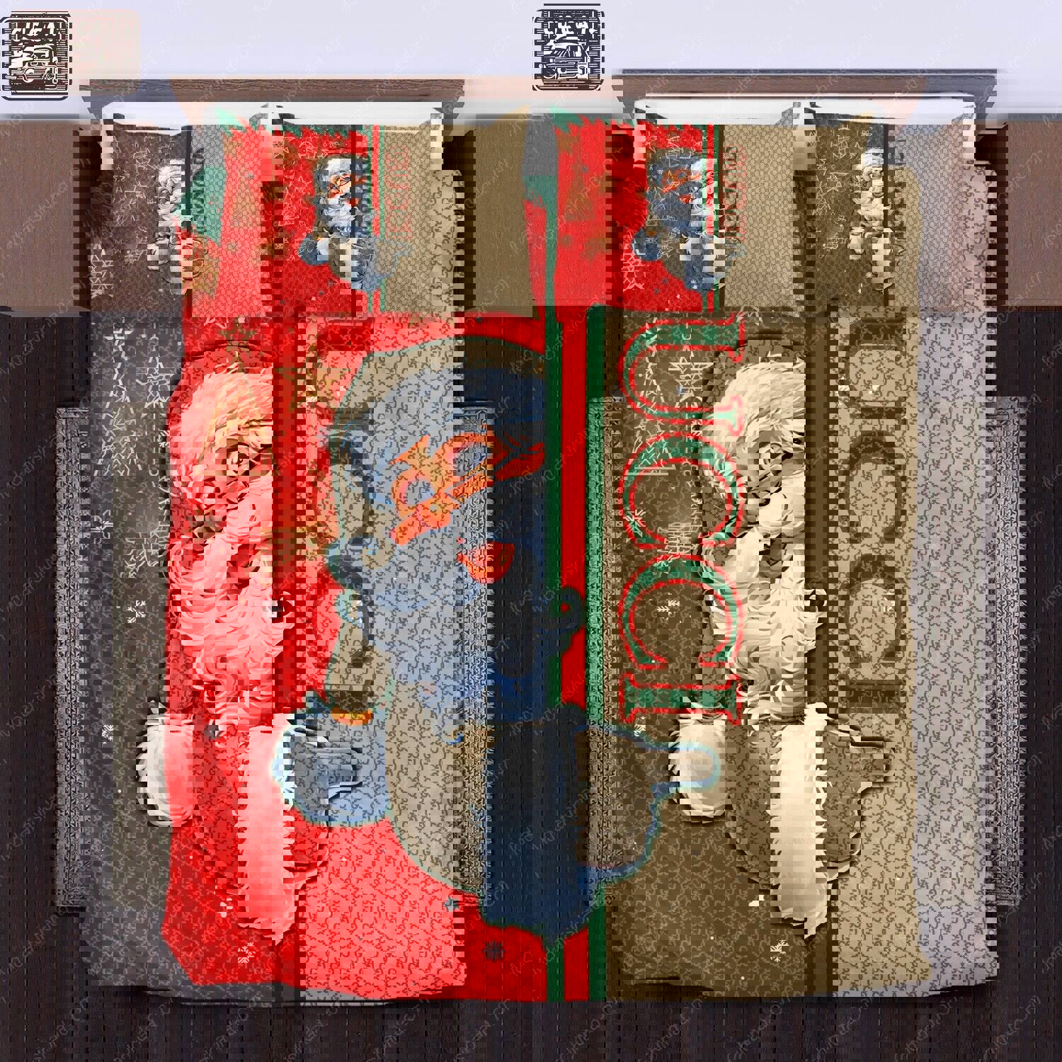 Santa claus gucci pattern bedding sets Bedding Sets