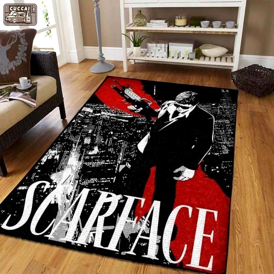 Scarface area rug living room rug home decor tony montana movie ofd 190911 Rectangle Rug