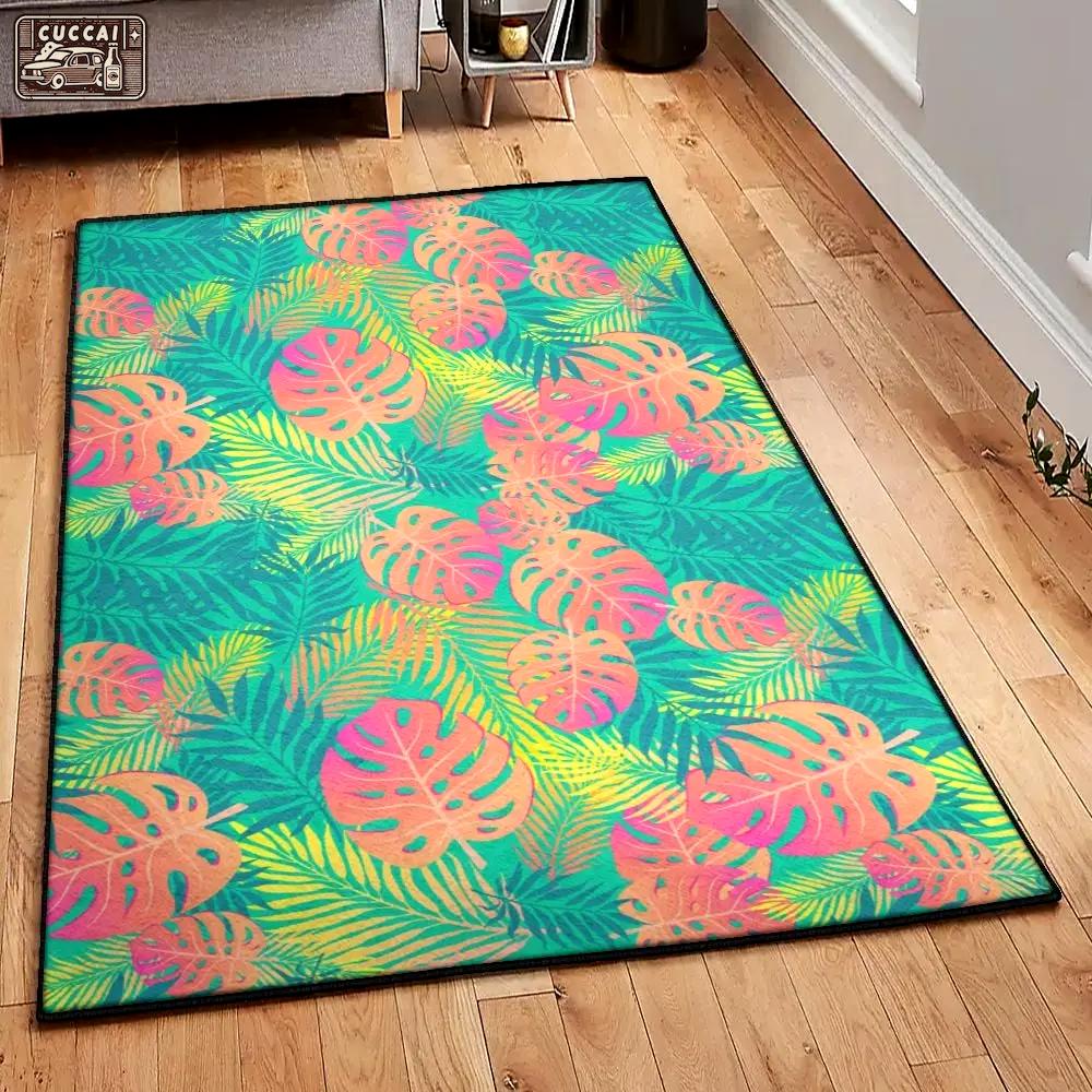 Sea cool rugs, palm tree beach rug Rectangle Rug