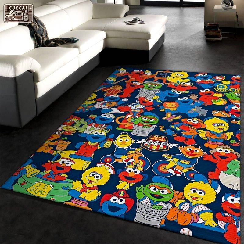 Sesame street 17 area rug living room and bed room rug rug regtangle carpet floor decor home decor Rectangle Rug