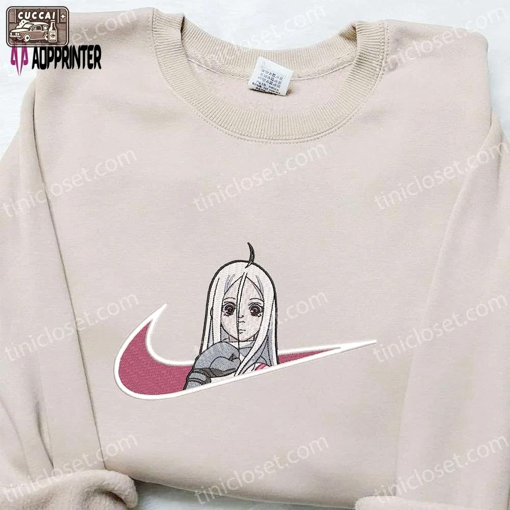 Shiro x swoosh anime embroidered hoodie deadman wonderland sweatshirt custom hoodie Embroidered Shirt