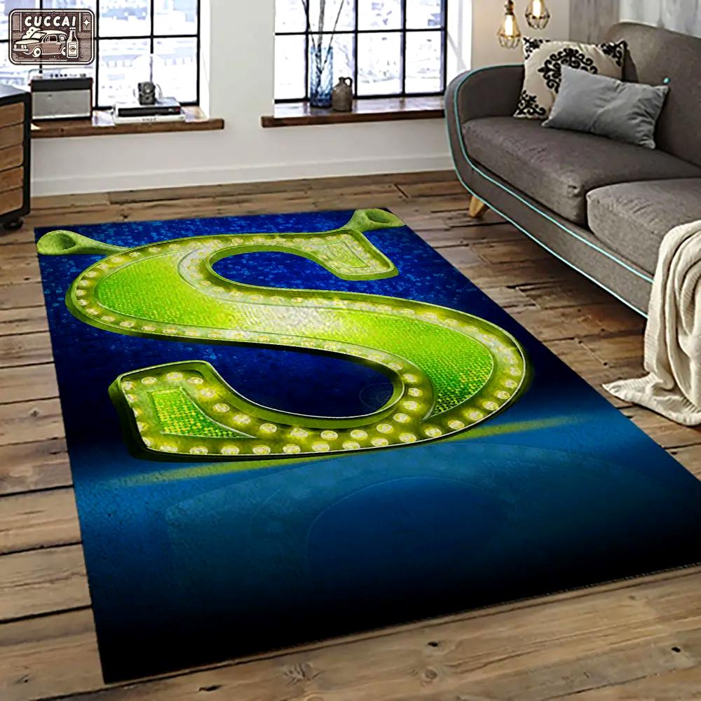 Shrek cartoon characters carpet area rug home decor gift best present for friends sk6 Rectangle Rug