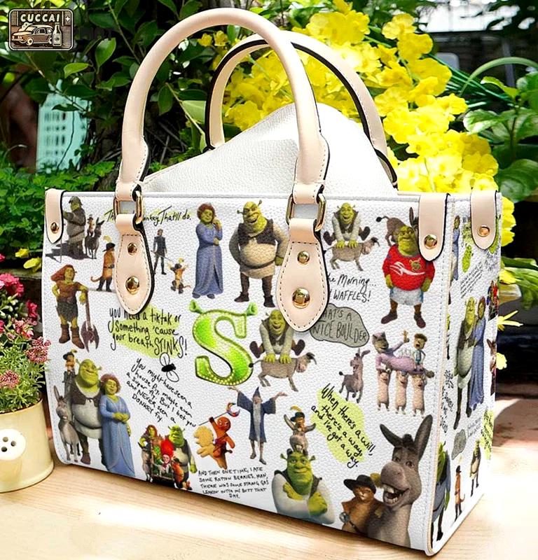 Shrek leather handbag gift for women 642 Women Leather Hand Bag