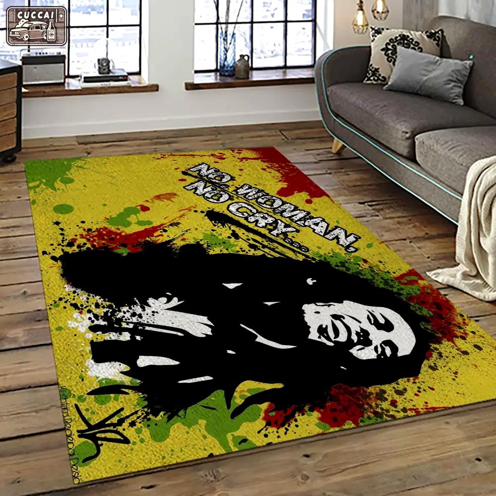 Singer bob marley music carpet rectangle area rug for living room bedroom decor bm15 Rectangle Rug